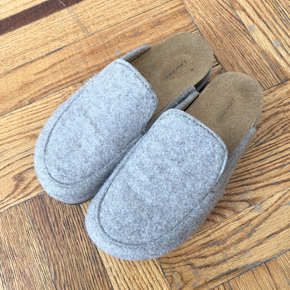 & Other Stories Felted Wool Mules NWT — taupe, 6